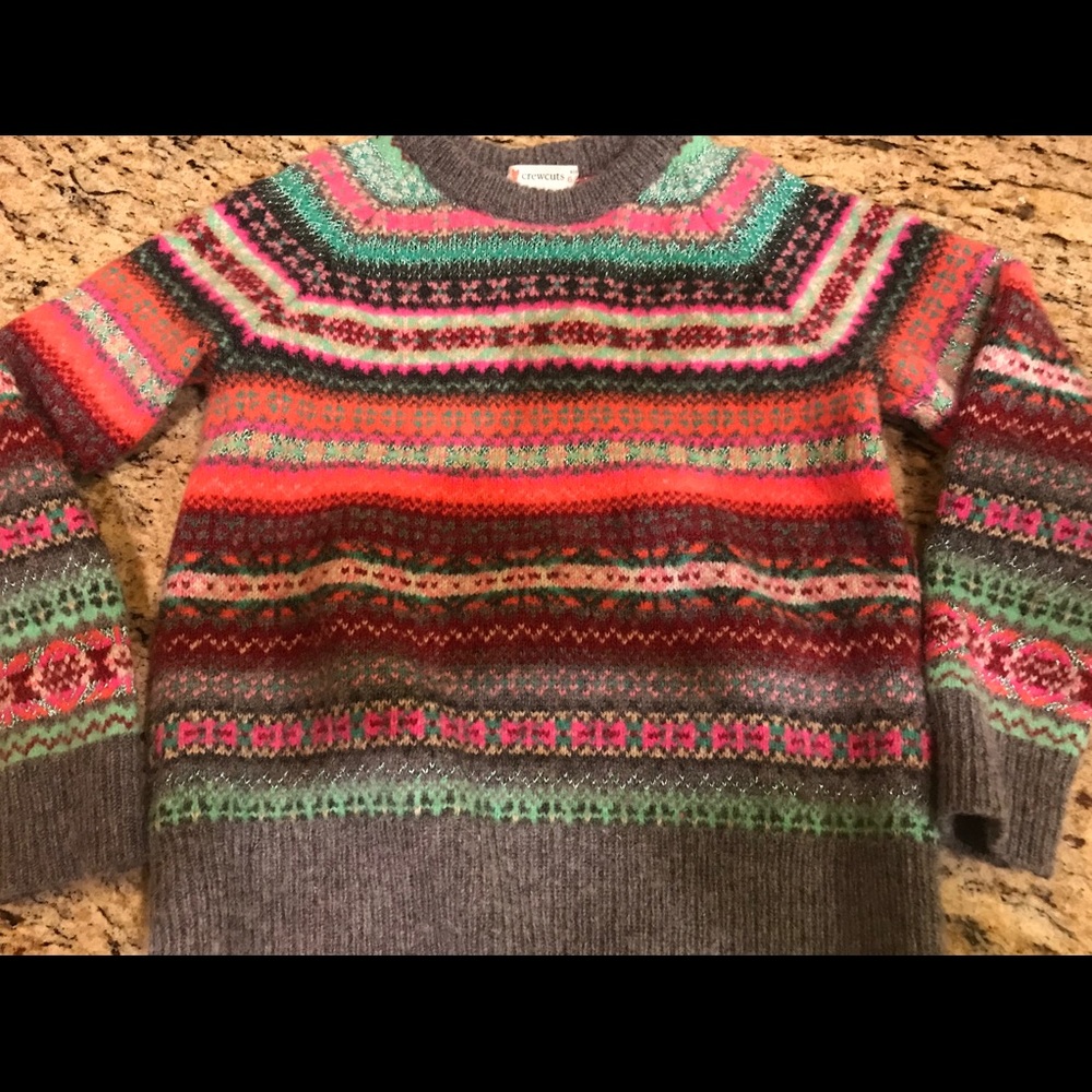 Crewcuts (JCrew) Nordic Neon Sweater size 4/5